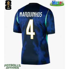 Brasilien Marquinhos #4 Bortatröja VM 2026 Kortärmad
